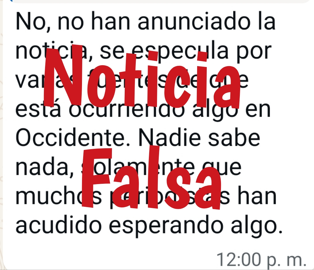 Noticia falsa en redes sociales 