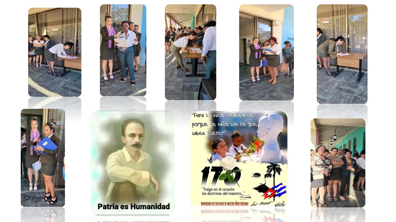 Fotos del matutino de BPA el 27 de enero de 2023 dedicado a José Martí